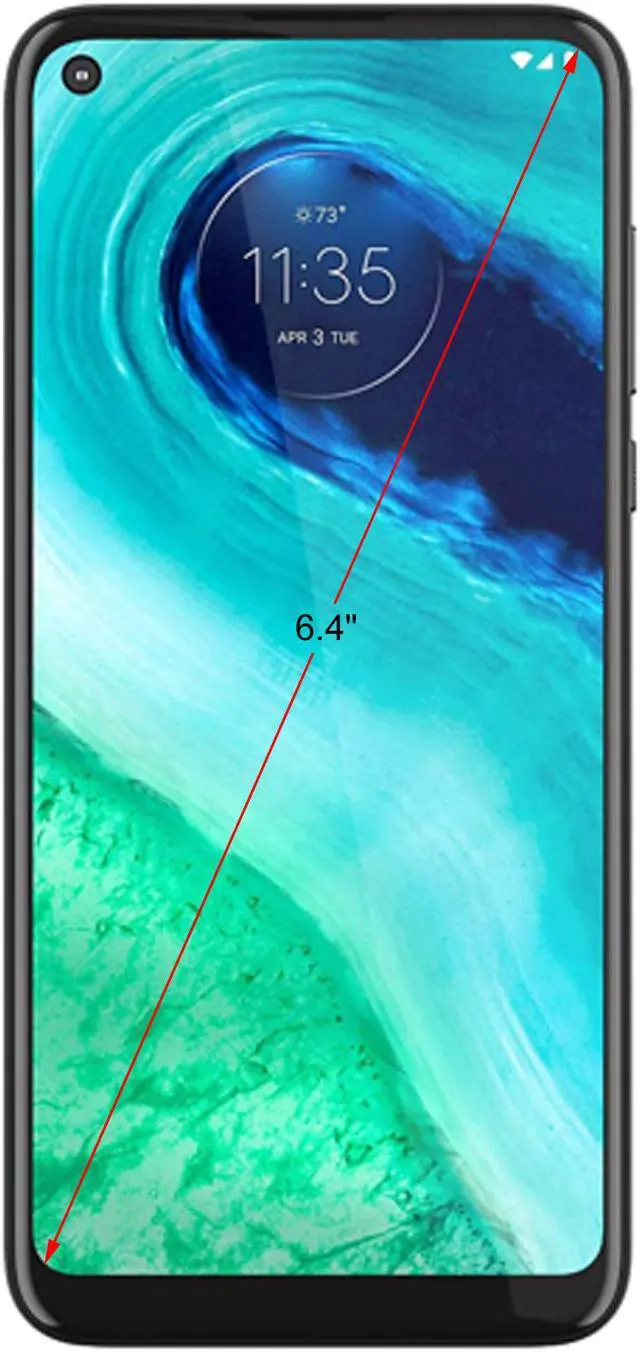 Alt view image 2 of 10 - Motorola Moto G Fast XT2045-3 4G LTE Unlocked Cell Phone 6.4" Pearl White 32GB 3GB RAM