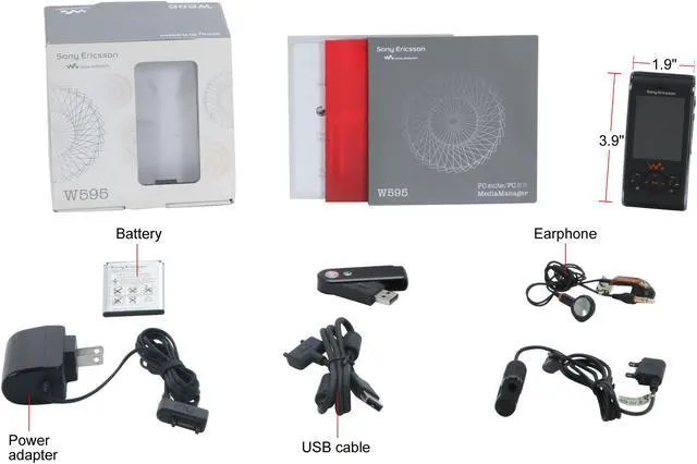 Alt view image 8 of 8 - Sony Walkman W595a Unlocked Cell Phone US Version 2.2" Black