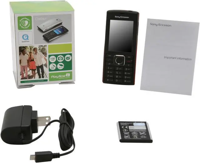 Alt view image 8 of 8 - Sony Ericsson Cedar Black / Red Unlocked GSM Bar Phone with 2MP Camera / Bluetooth (J108a)