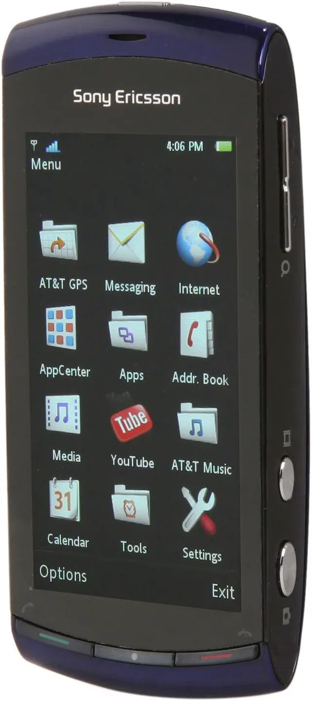 Alt view image 2 of 8 - Sony Ericsson Vivaz Blue 3G Unlocked Cell Phone w/ 3.2" Touch Screen / 8.1 MP Camera / GPS / Wi-Fi / Bluetooth v2.1 (U5a)