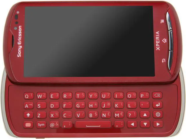 Alt view image 8 of 9 - Sony Ericsson Xperia Pro Red GSM Unlocked Android Smart Phone W/Full QWERTY Keyboard / 8.1 MP Camera w/HD Video Capture / Bluetooth v2.1 w/A2DP (MK16a)