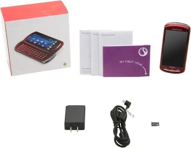 Alt view image 9 of 9 - Sony Ericsson Xperia Pro Red GSM Unlocked Android Smart Phone W/Full QWERTY Keyboard / 8.1 MP Camera w/HD Video Capture / Bluetooth v2.1 w/A2DP (MK16a)