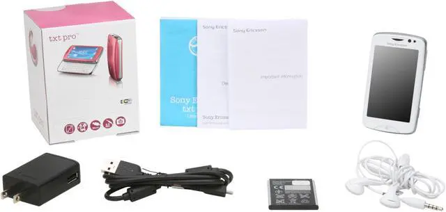Alt view image 8 of 8 - Sony Ericsson Txt Pro White Unlocked Cell Phone w/3" Touch Screen/3.15MP Camera/Bluetooth v2.1 with A2DP (CK15a)