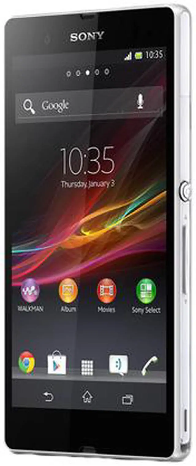 Alt view image 2 of 9 - Sony Xperia Z C6602 HSPA+ White 4G Quad-Core 1.5GHz 16GB Unlocked Water Resistance Cell Phone U.S. Warranty
