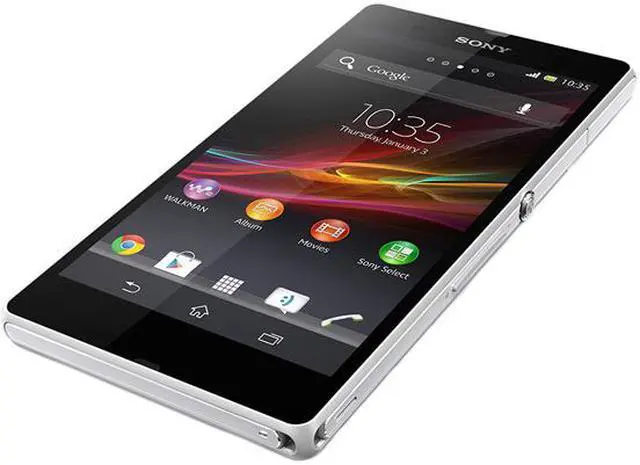 Alt view image 3 of 9 - Sony Xperia Z C6602 HSPA+ White 4G Quad-Core 1.5GHz 16GB Unlocked Water Resistance Cell Phone U.S. Warranty