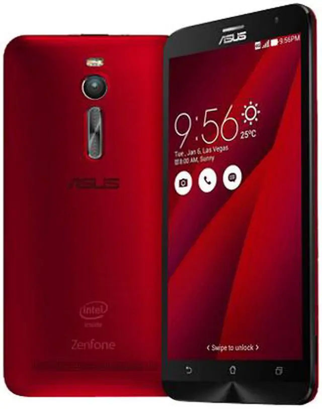 Alt view image 5 of 5 - ASUS Zenfone 2 Unlocked Smart phone, 5.5" Red, 32GB Storage 4GB RAM, US Warranty