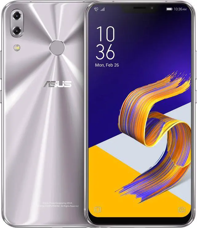 Alt view image 12 of 15 - Asus Zenfone 5Z ZS620KL 4G LTE Unlocked Cell Phone 6.2" Silver 6GB RAM