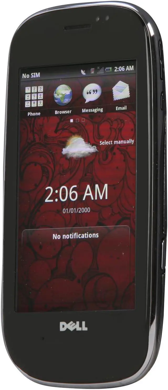 Alt view image 2 of 6 - Dell AERO Unlocked Cell Phone w/ Android OS / 5MP Camera / GPS 3.5" Black