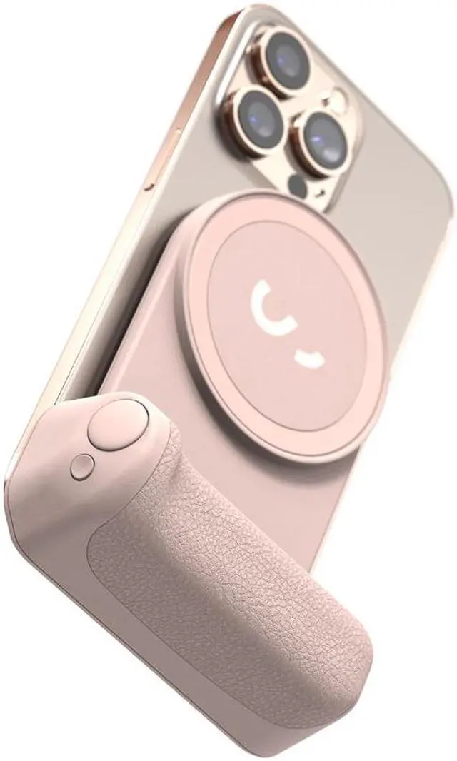 Alt view image 3 of 3 - ShiftCam SnapGrip Magnetic Smartphone Battery Grip - Chalk Pink - MagSafe compatible SG-IN-PK-EF