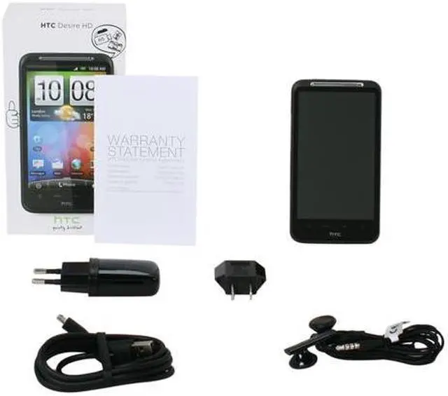Alt view image 6 of 6 - HTC Desire HD Unlocked GSM Smart Phone with Android 2.2 / 8MP Camera / Wi-Fi / GPS 4.3" Black
