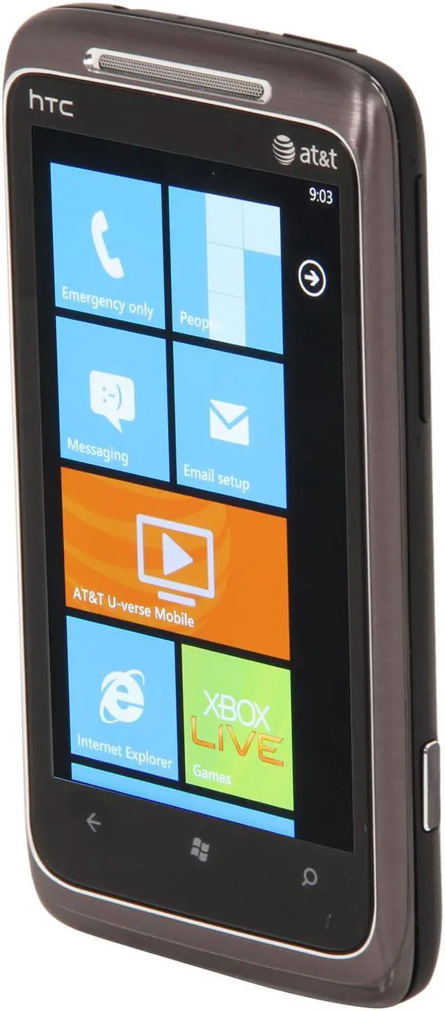Alt view image 2 of 9 - HTC Surround Gray 3G Unlocked Cell Phone w/ Window Phone 7 / Wi-Fi / GPS / 3.8" Touchscreen / 5.0 MP Camera
