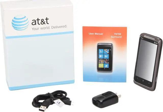 Alt view image 9 of 9 - HTC Surround Gray 3G Unlocked Cell Phone w/ Window Phone 7 / Wi-Fi / GPS / 3.8" Touchscreen / 5.0 MP Camera