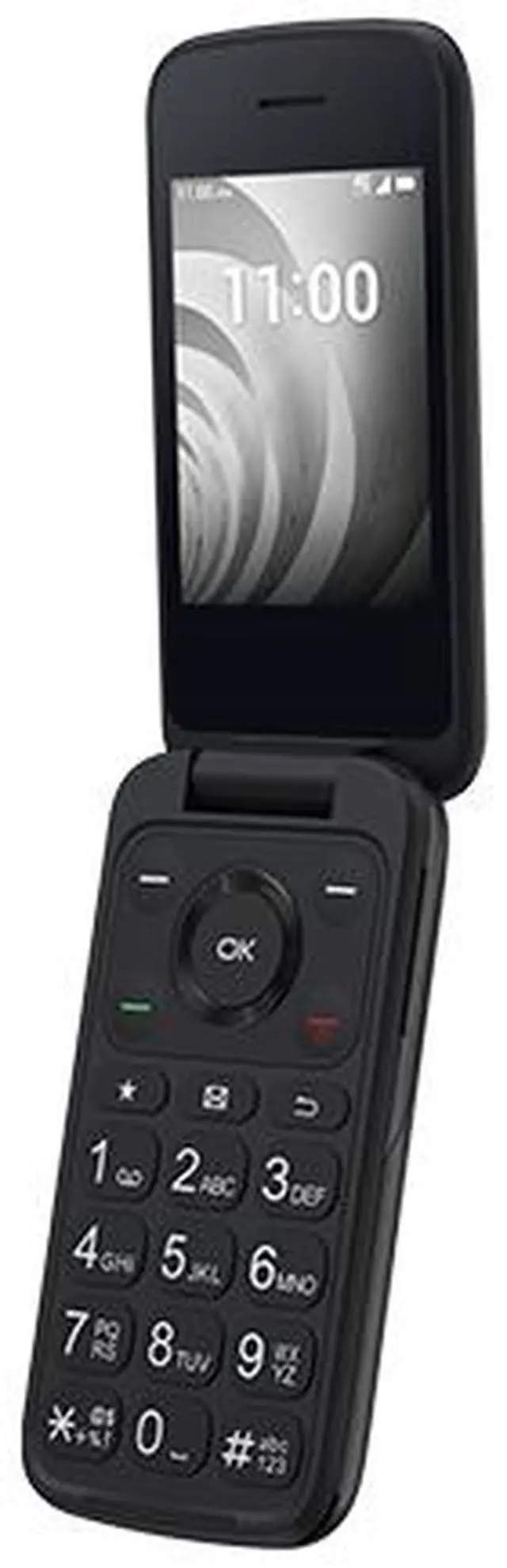 Alt view image 2 of 4 - TCL Flip TCL Flip 3G/4G LTE Unlocked Cell phones 2.8" Volcanic Black 1 GB RAM