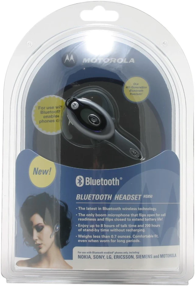 Alt view image 6 of 6 - MOTOROLA HS850 Grey Bluetooth Wireless Headset Bulk - OEM