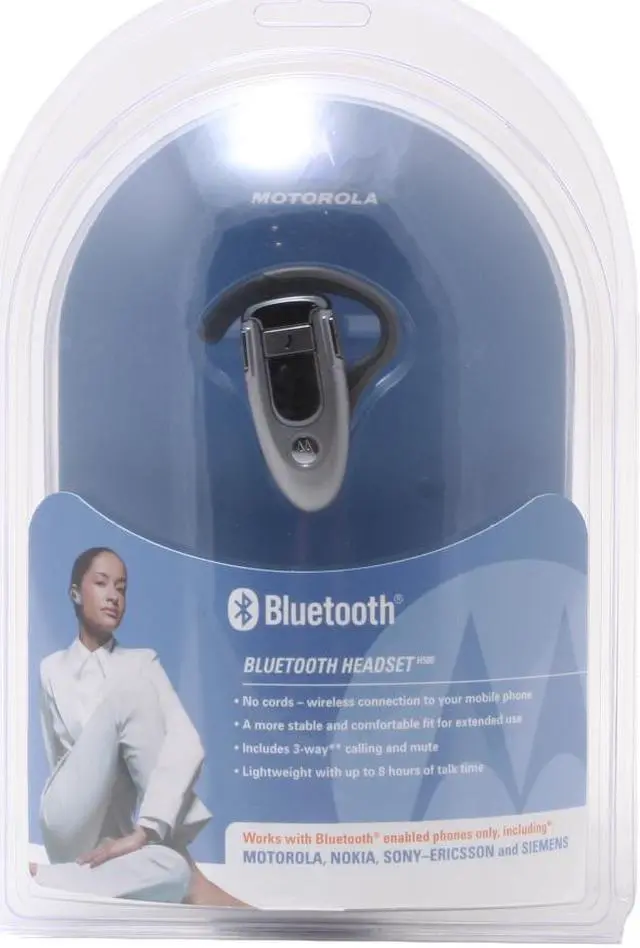 Alt view image 4 of 4 - MOTOROLA H500 Silver Bluetooth Headset