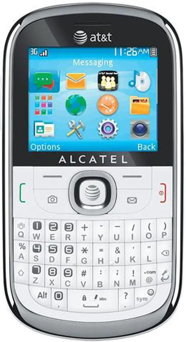 Main image of Alcatel One Touch 871A Unlocked GSM QWERTY Cell Phone 2.0" White