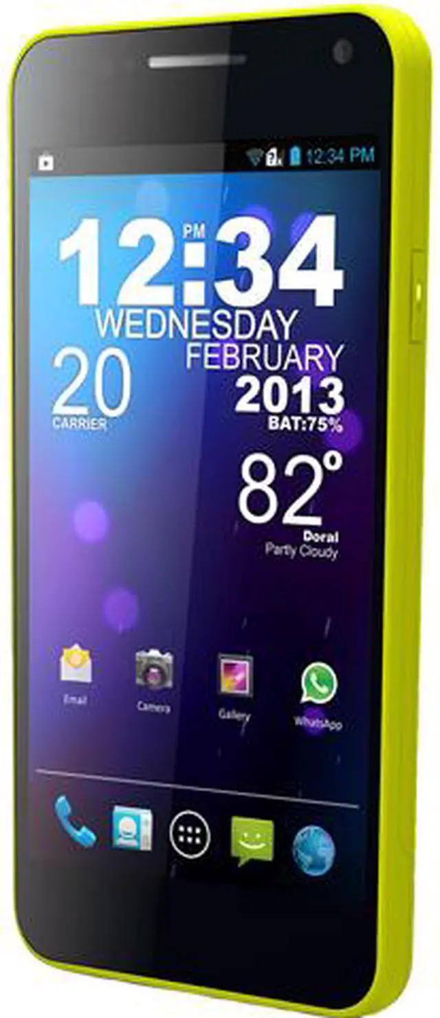Main image of Blu Vivo 4.3 D910a Unlocked Dual SIM Cell Phone 4.3" Yellow
