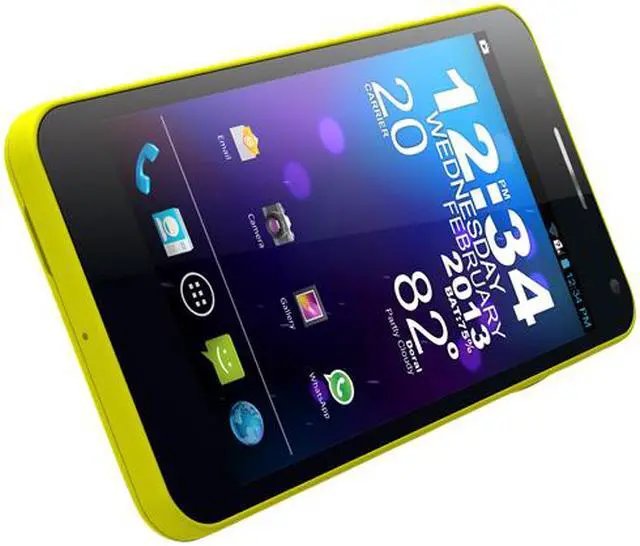 Alt view image 3 of 7 - Blu Vivo 4.3 D910a Unlocked Dual SIM Cell Phone 4.3" Yellow