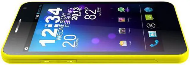 Alt view image 4 of 7 - Blu Vivo 4.3 D910a Unlocked Dual SIM Cell Phone 4.3" Yellow