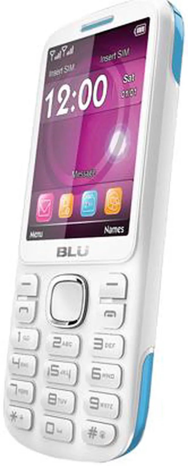 Alt view image 2 of 5 - Blu Jenny TV 2.8 T276T 2G Unlocked GSM Dual-SIM Cell Phone 2.8" White/Blue Under 512MB RAM