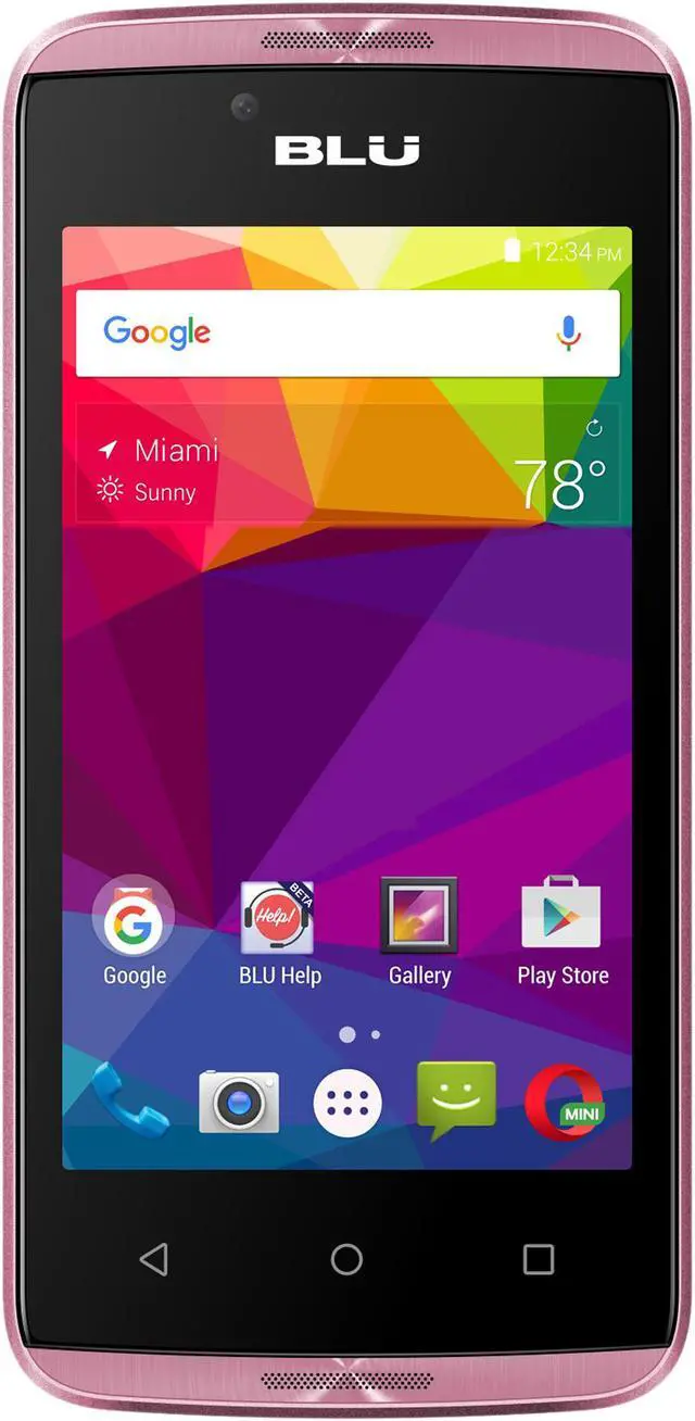 Main image of Blu Energy Mini Diamond E090U 3G Unlocked GSM Quad-Core Android Phone w/ 3,000mAh Battery 4.0" Pink 512MB RAM