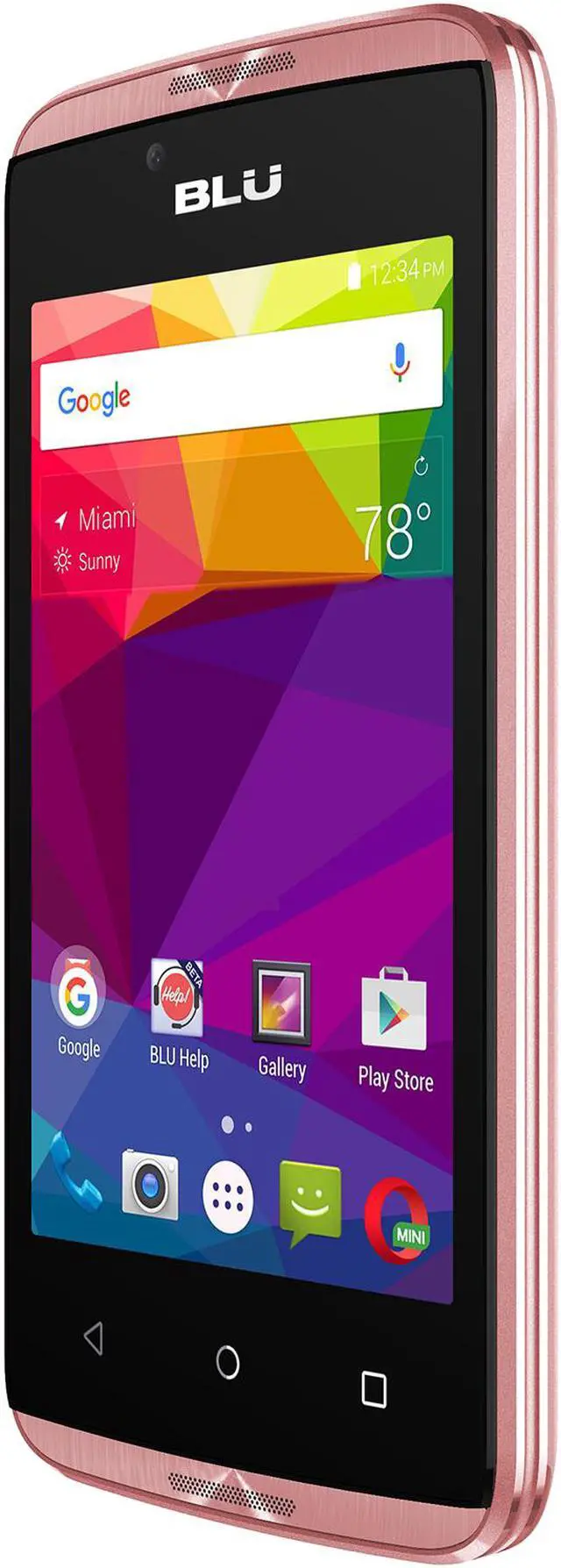 Alt view image 2 of 8 - Blu Energy Mini Diamond E090U 3G Unlocked GSM Quad-Core Android Phone w/ 3,000mAh Battery 4.0" Pink 512MB RAM