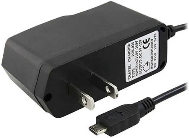 Alt view image 2 of 3 - Insten 1830375 Black Micro USB Wall Home Charger for Samsung Galaxy S5 SV