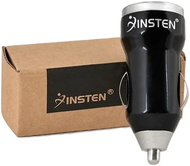 Main image of Insten 1855506 Black 2A 2-Port USB Mini Car Charger Adapter