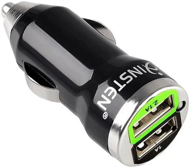 Alt view image 4 of 4 - Insten 1855506 Black 2A 2-Port USB Mini Car Charger Adapter