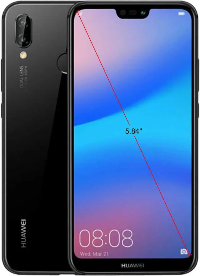Huawei P20 lite　 Huawei P20 Lite - 64GB - Midnight Black (Unlocked) Smartphone