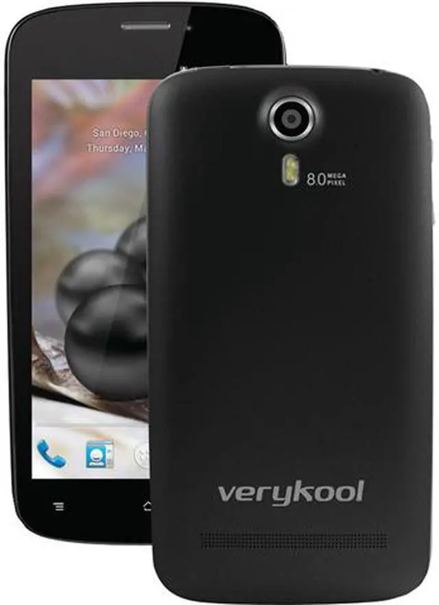 Main image of Verykool s470 Unlocked Cell Phone 4.7" Black Pearl