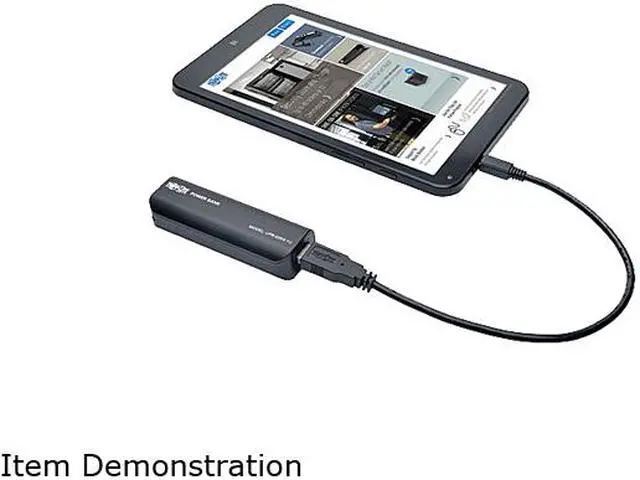 Alt view image 4 of 6 - Tripp Lite Black 2600 mAh Portable Mobile Power Bank USB Battery Charger UPB-02K6-1U