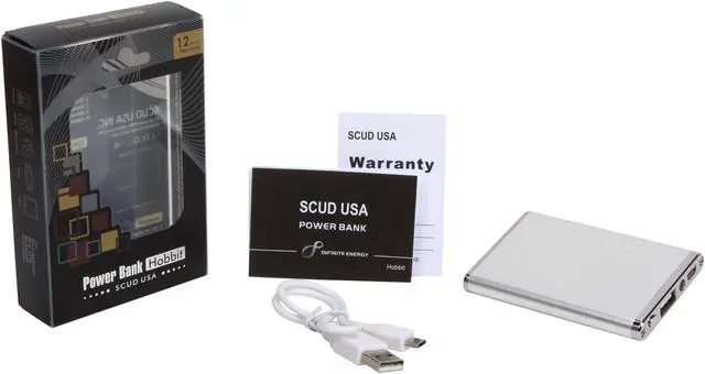 Alt view image 6 of 6 - SCUD M30 Hobbit Silver 3000 mAh Power Bank External Battery Charger for Tablets, Smartphones, and Other Mobile Devices