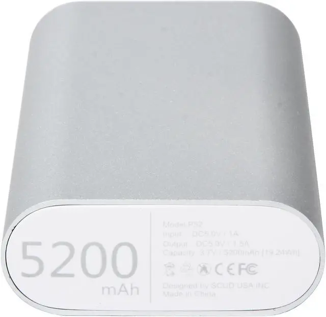 Alt view image 5 of 5 - FREMO P52 5200mAh Power Bank External Battery Charger for iPhone, iPad Air, mini, Galaxy S5, S4, Note, Galaxy Tab, Nexus, HTC One, One 2 (M8), PS Vita and other Smartphones and Tablets (made by SCUD)