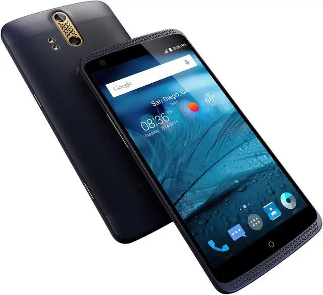 Alt view image 2 of 9 - ZTE AXON Unlocked Smartphone, 32GB Storage 2GB RAM, 5.5" Blue Color (North America Warranty)