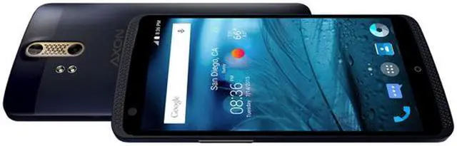Alt view image 3 of 9 - ZTE AXON Unlocked Smartphone, 32GB Storage 2GB RAM, 5.5" Blue Color (North America Warranty)