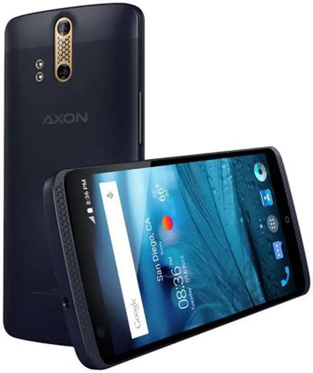 Alt view image 4 of 9 - ZTE AXON Unlocked Smartphone, 32GB Storage 2GB RAM, 5.5" Blue Color (North America Warranty)