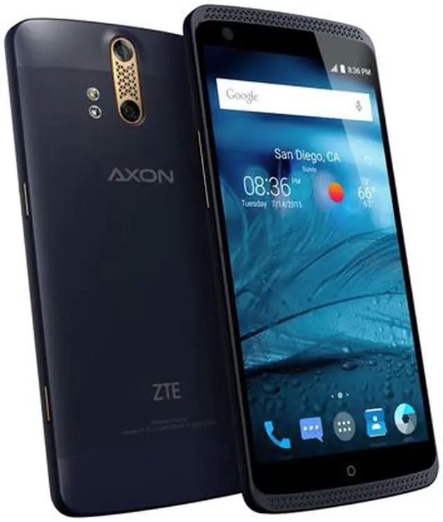 Alt view image 7 of 9 - ZTE AXON Unlocked Smartphone, 32GB Storage 2GB RAM, 5.5" Blue Color (North America Warranty)