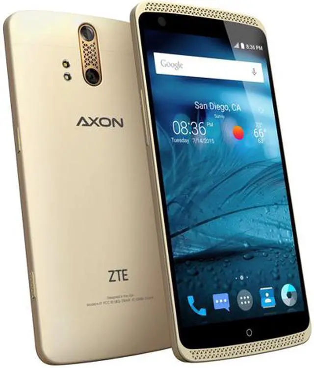 Alt view image 2 of 10 - Axon Pro Unlocked Smart Phone, 5.5" Gold Color, 64GB Storage 4GB RAM (North America Warranty)
