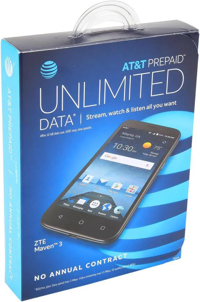 Alt view image 3 of 3 - AT&T PREPAID 6098B ZTE Maven 3 Smartphone
