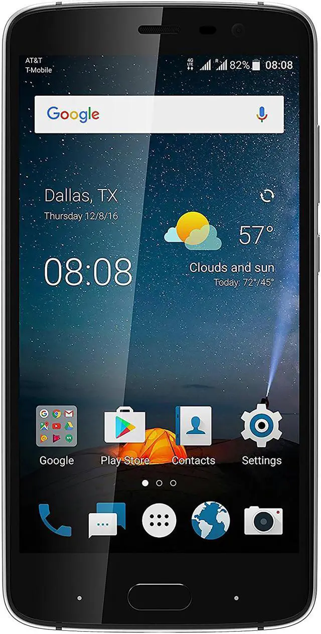 Alt view image 2 of 14 - ZTE Blade V8 Pro Z978 32GB Unlocked GSM Phone w/ Dual 13 MP Camera - Black with Mophie Powerstation Boost (White)