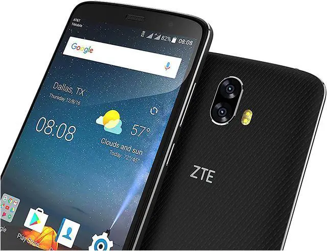 Alt view image 8 of 14 - ZTE Blade V8 Pro Z978 32GB Unlocked GSM Phone w/ Dual 13 MP Camera - Black with Mophie Powerstation Boost (White)