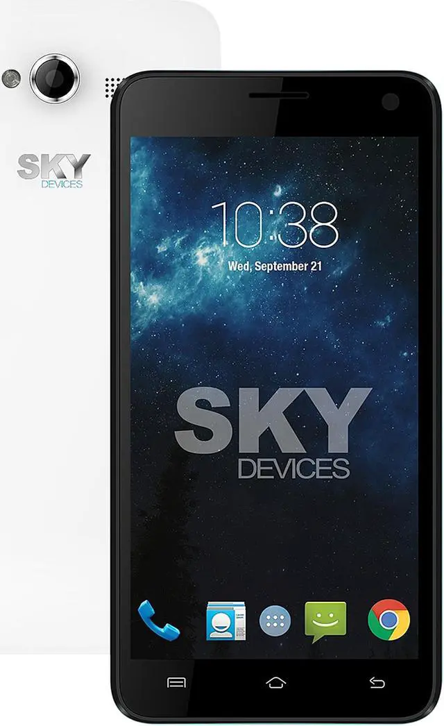 Main image of Sky Devices Platinum 5.0W 4GB 3G Unlocked Cell phone 5" 512MB RAM, White