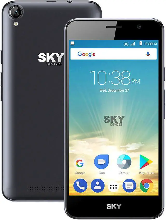 Alt view image 4 of 4 - Sky Devices Platinum A55 3G Unlocked Dual SIM Cell Phone (5.5" Silver 8GB 1GB RAM)