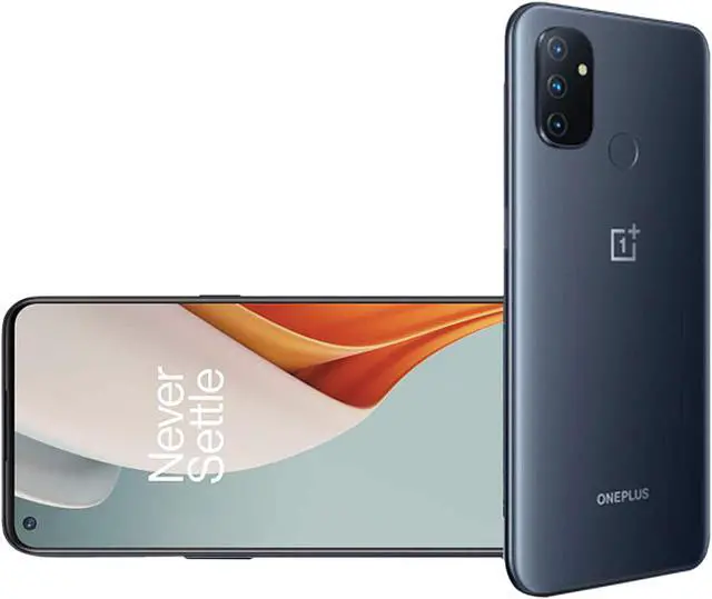 Alt view image 9 of 9 - ONEPLUS Nord N100 BE2013 4G LTE Unlocked Cell Phone 6.52" Midnight Frost 64GB 4GB RAM, GSM Dual Sim