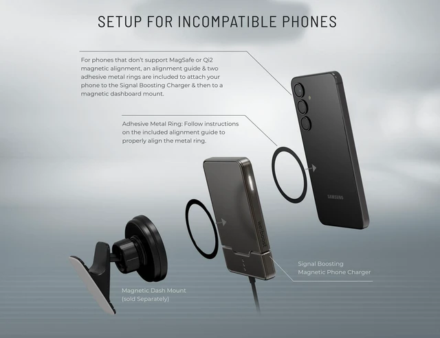 Alt view image 4 of 9 - weBoost Dash | Car Cell Phone Signal Booster with Magnetic Wireless Charger | 5G/4G LTE (471082)