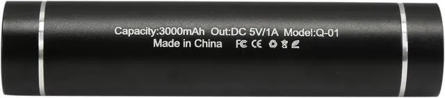 Alt view image 5 of 6 - FREMO Q-01 Black 3000mAh External Battery Pack Power Bank (Built-in LED Flash Light with High/Low/Strobe Modes) for iPhone 6, 6 plus, 5S, Samsung, HTC and other USB-Charged devices