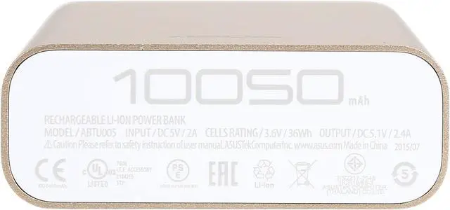 Alt view image 5 of 6 - Asus ZenPower 10500 mAh Portable Power Bank Battery Pack - Gold
