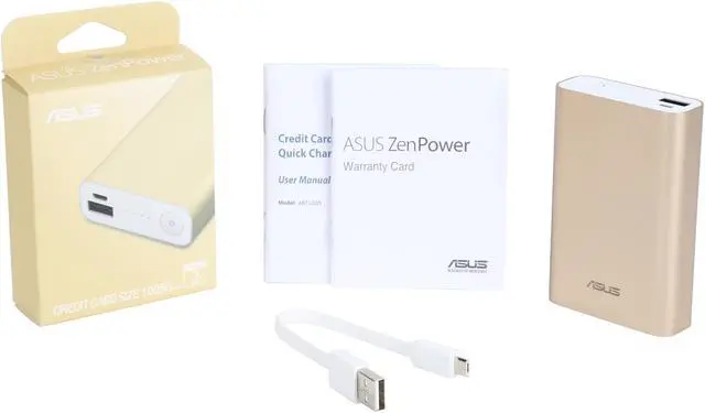 Alt view image 7 of 6 - Asus ZenPower 10500 mAh Portable Power Bank Battery Pack - Gold