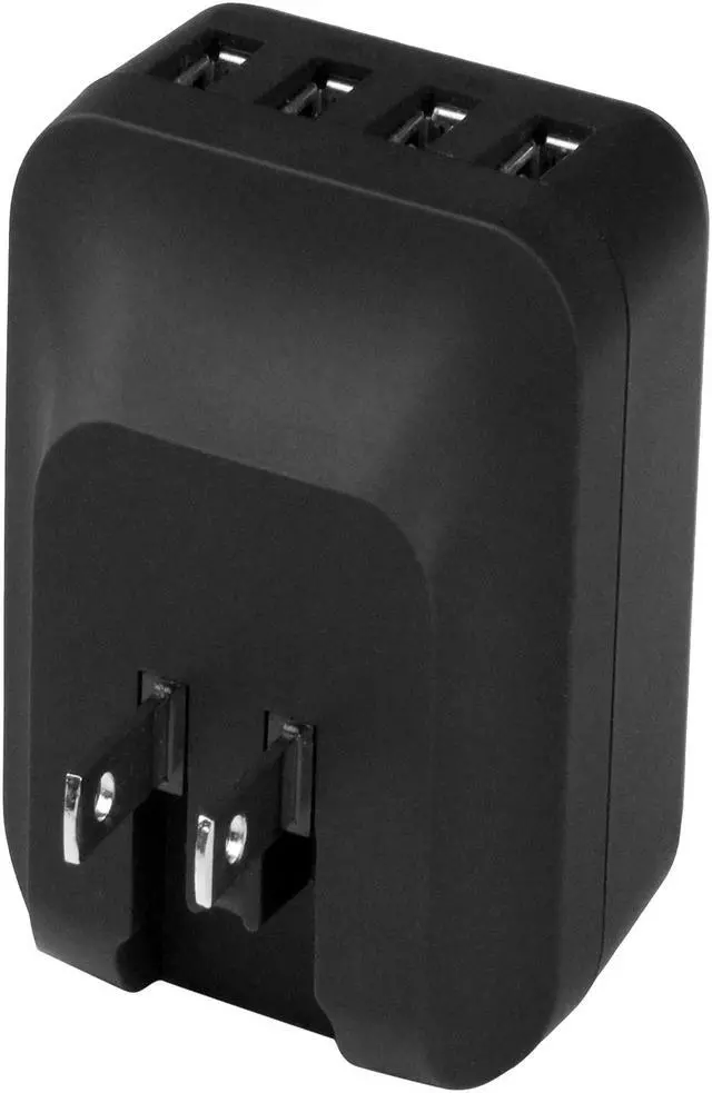 Alt view image 2 of 5 - StarTech Travel 4 Port USB Wall Charger with International Power Adapter (USB4PACBK)